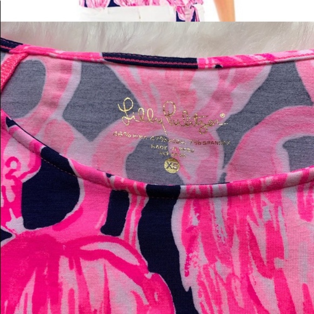 Lilly Pulitzer top xs flamingo